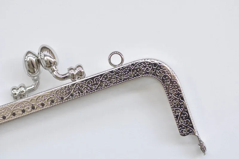 10 Pieces Retro Purse Frame Silver Sewing Purse Frame Various Size 8.5/10.5/12.5/15CM (3"to 6")