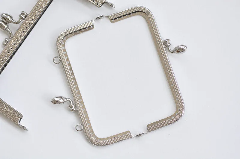 10 Pieces Retro Purse Frame Silver Sewing Purse Frame Various Size 8.5/10.5/12.5/15CM (3"to 6")