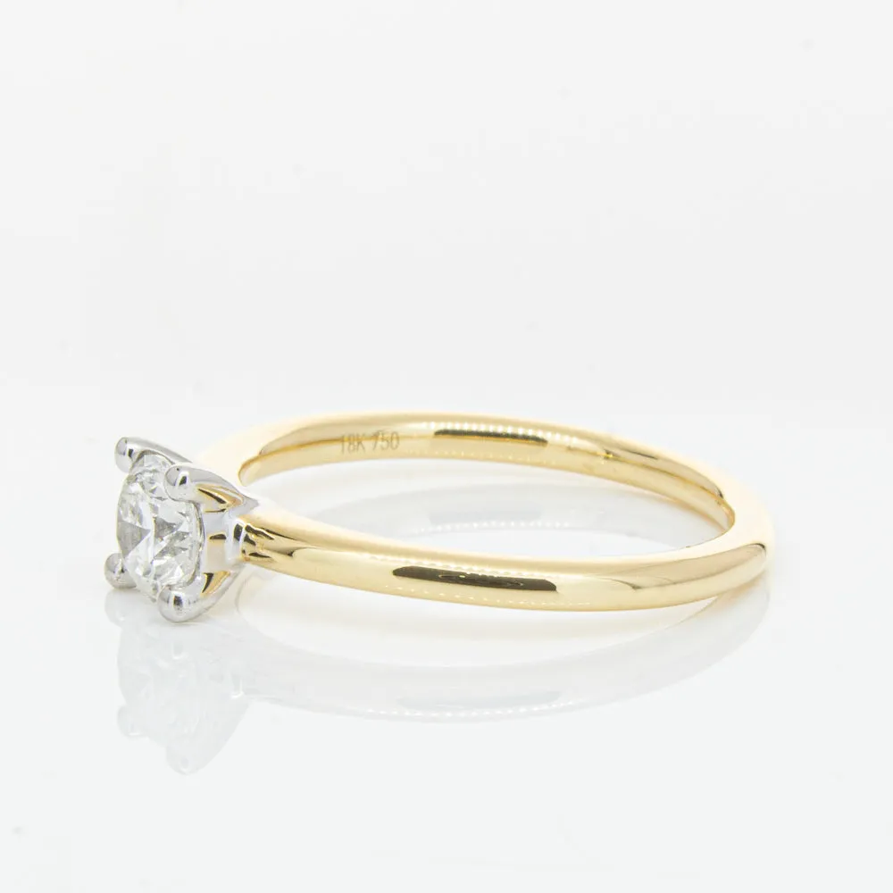 18ct Yellow Gold .50ct Diamond Melba Ring