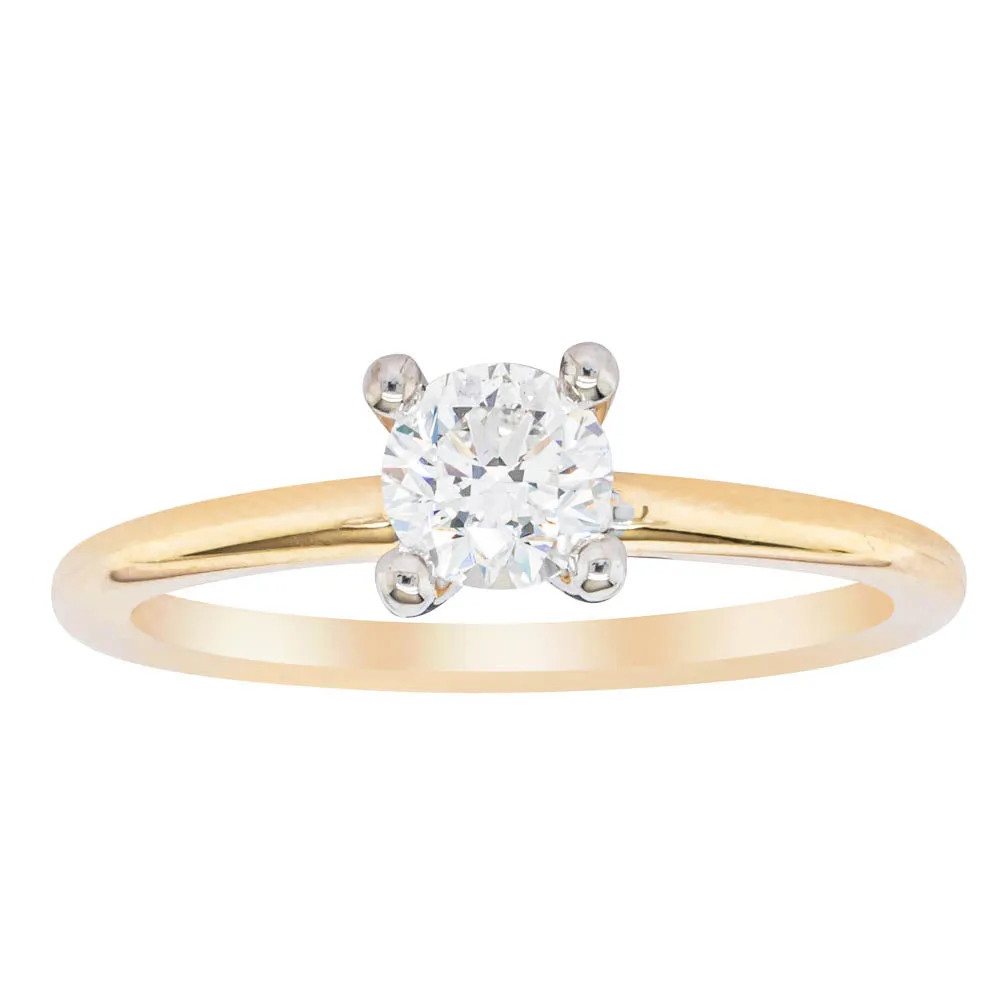 18ct Yellow Gold .50ct Diamond Melba Ring