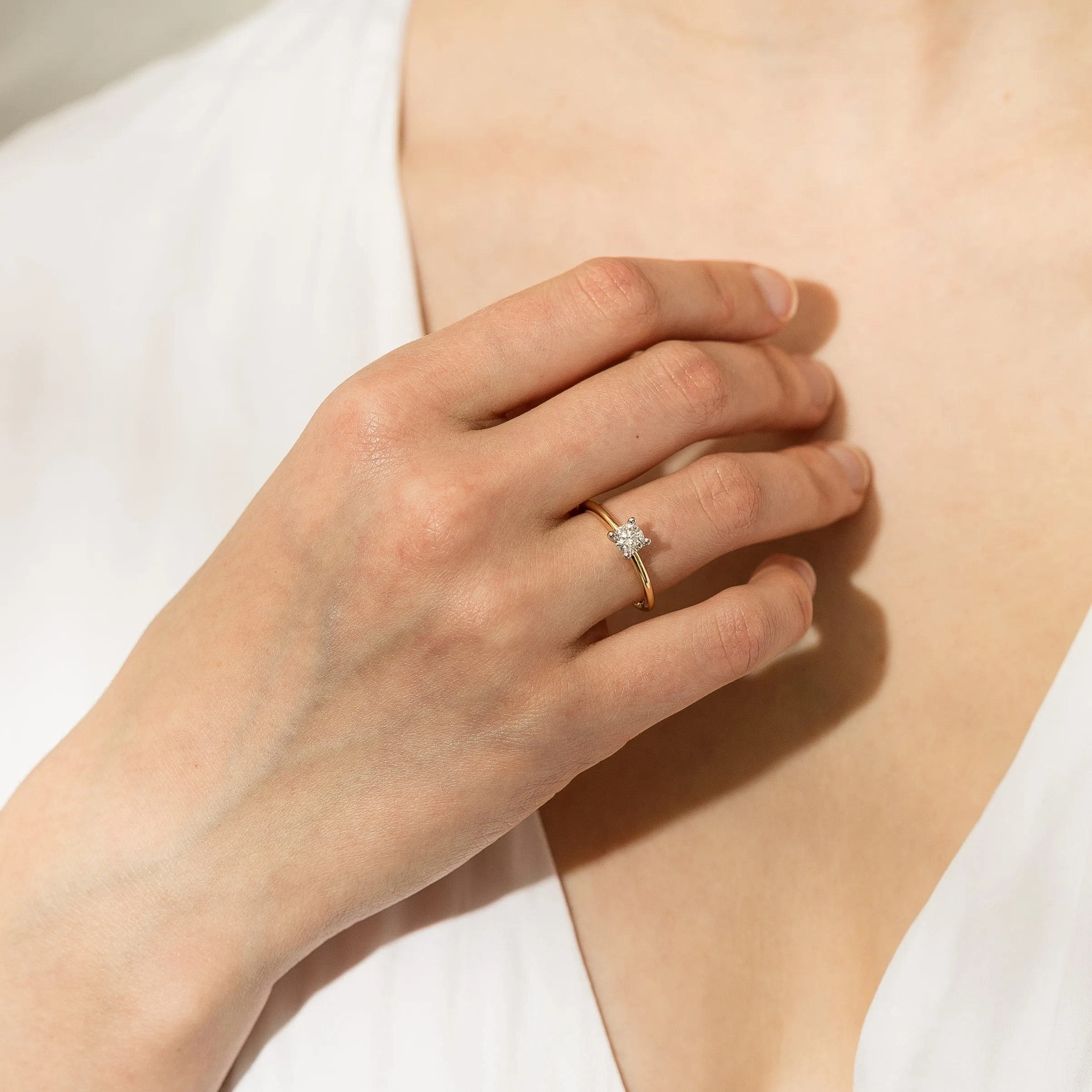 18ct Yellow Gold .50ct Diamond Melba Ring