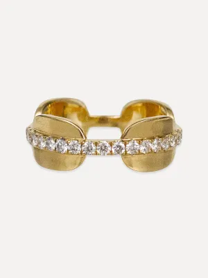 18K Oval Station Ring