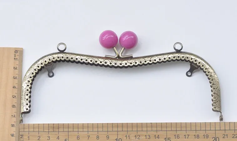 20.5cm Bronze Purse Frame Clutch Bag Purse Frame With Candy Head Sewing Style
