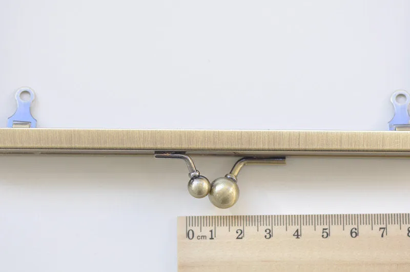 20cm  ( 8") Brushed Brass Purse Frame Clutch Bag Making