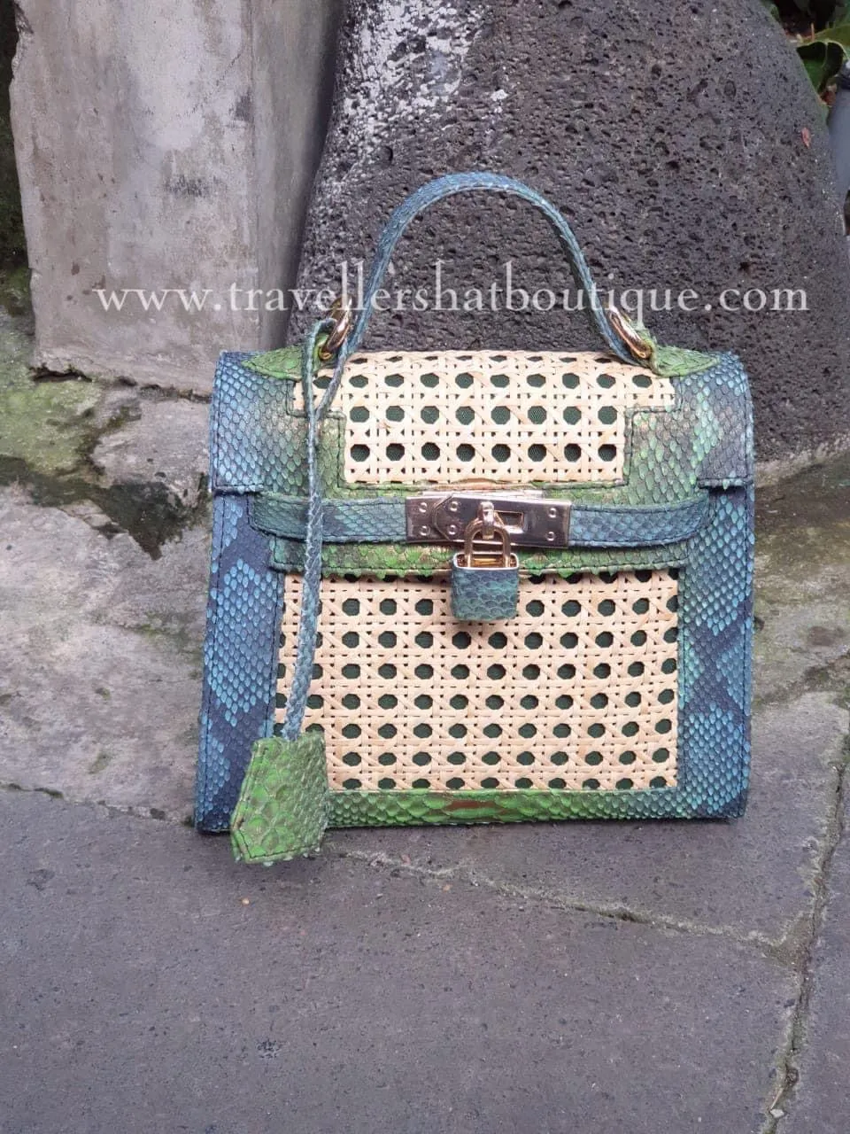 20cm Solihiya Kelly with Snake Skin Leather