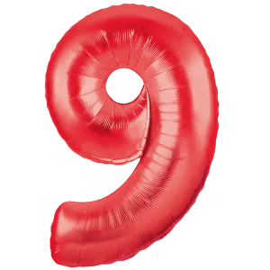 40 inch NUMBER 9 - RED MEGALOON