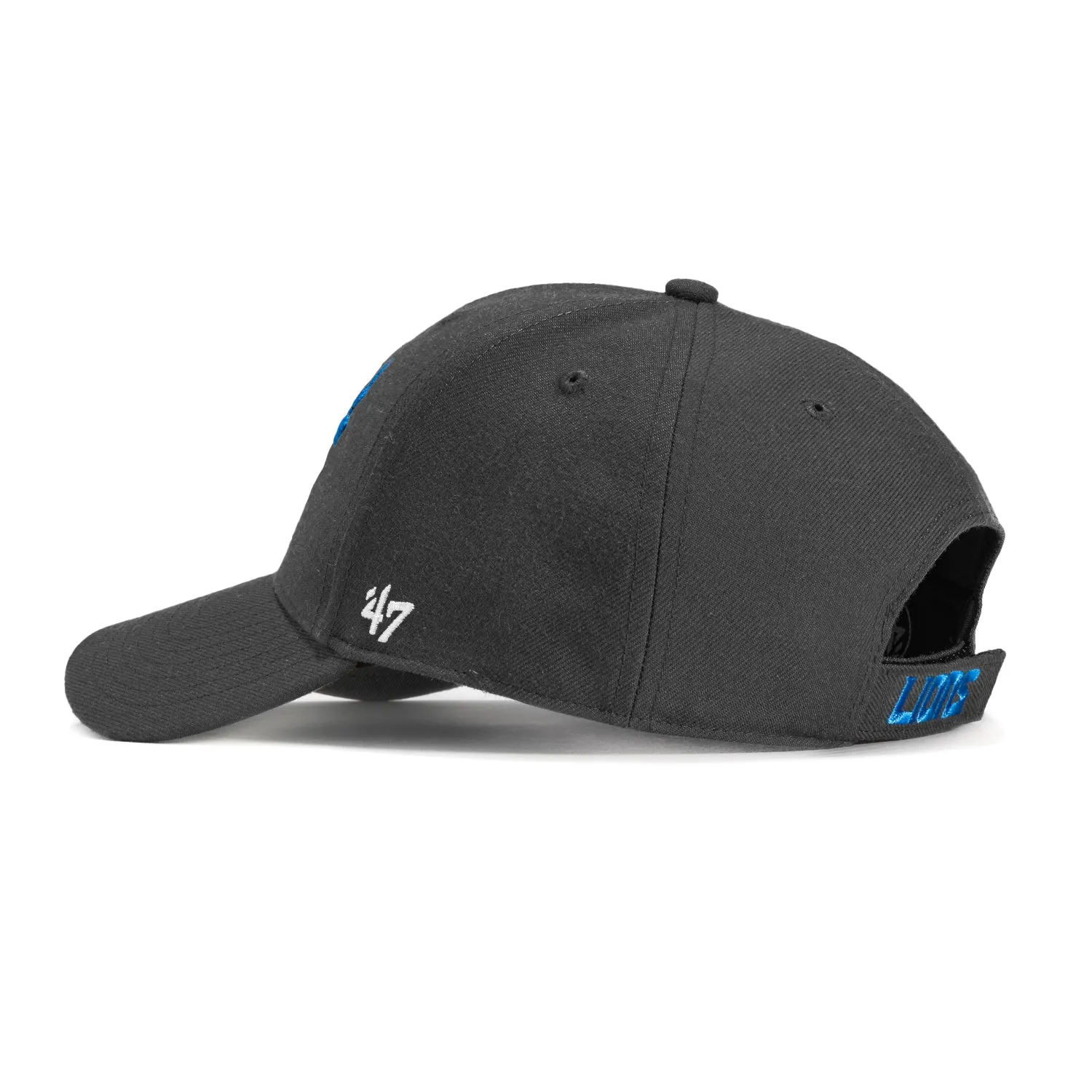 47 Brand Detroit Lions MVP Adjustable Velcro Hat - Charcoal