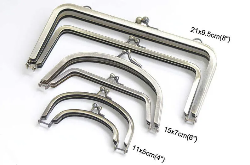 4"/6"/8" Double Purse Frame Glue In Handbag Hanger With Kiss Closure