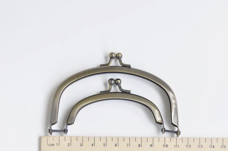4"/6"/8" Double Purse Frame Glue In Handbag Hanger With Kiss Closure