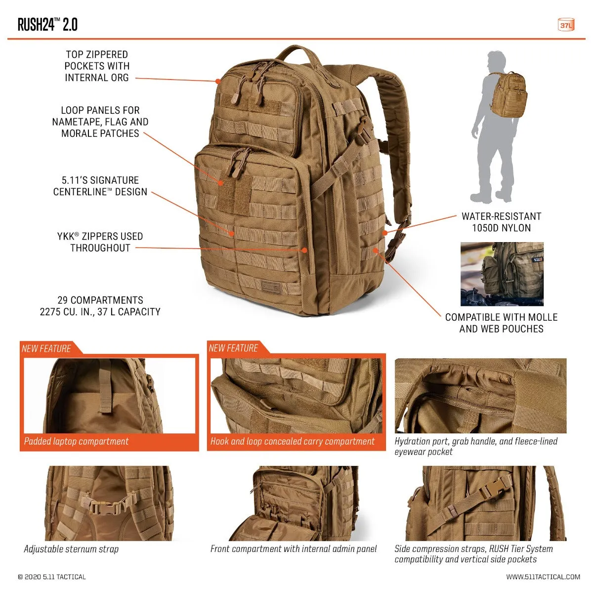 56564 - Rush24 2.0 Mc Backpack 37L