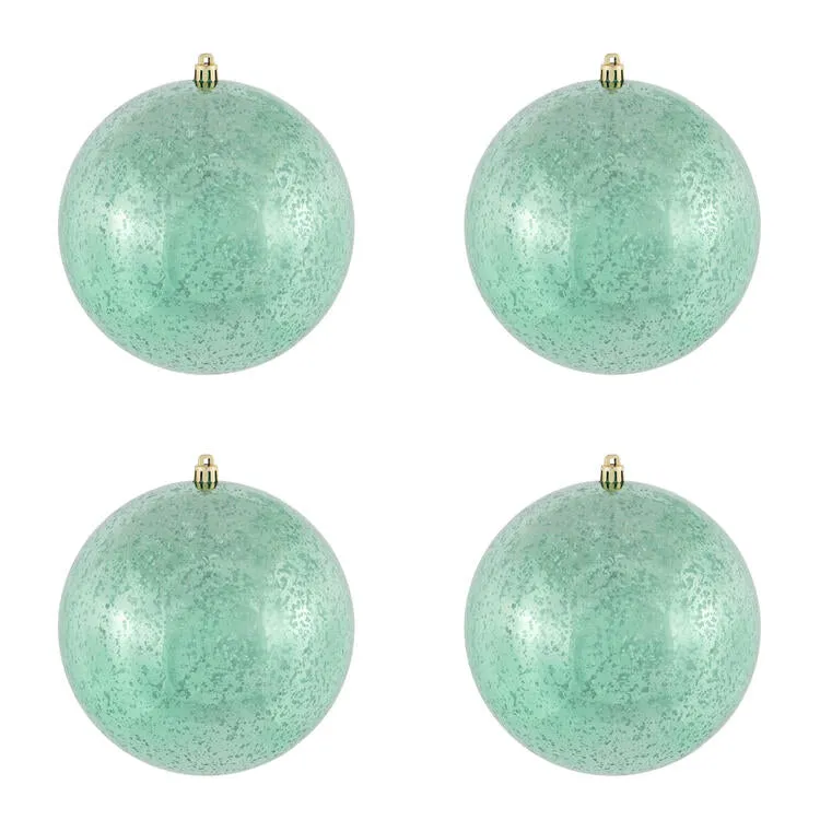 6" Seafoam Shiny Mercury Balls 4 Per Bag
