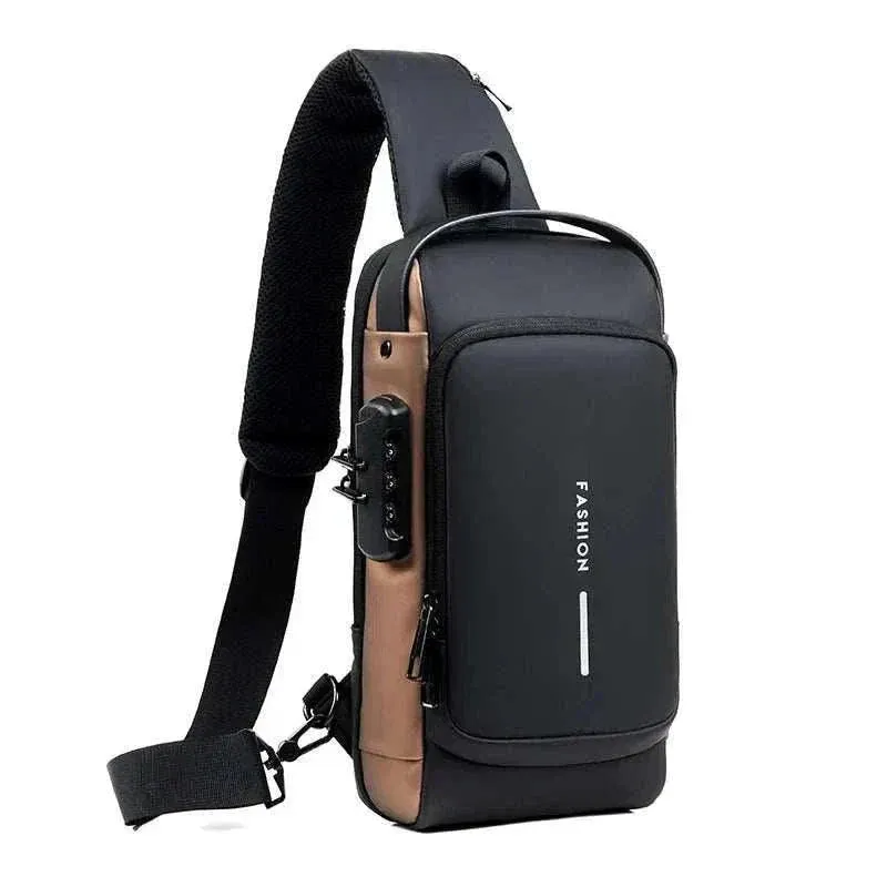 Anti Theft Bag - Men's USB Sling Bag for Travel & Security - MCB001
