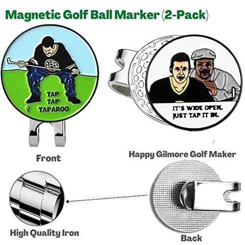 Artpreti Golf Ball Marker with a Standard Magnetic Hat Clip, Funny Golf Ball Marker Hat Clip for Men Women, Premium Golf Gifts for Men Women, Golf Accessories for Golf Lovers(2-Pack)