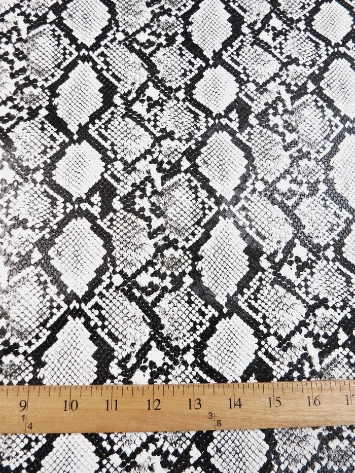 Ash / Calico Python Snake Vinyl Fabric
