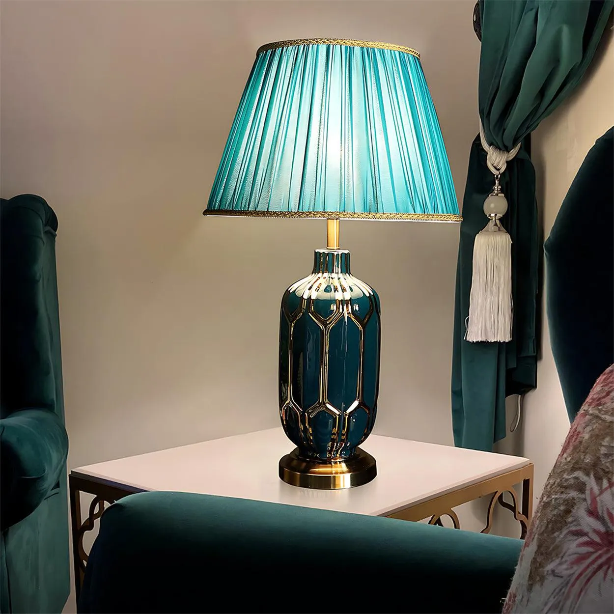 BLEEN CERAMIC TABLE LAMP BEDSIDE LAMP