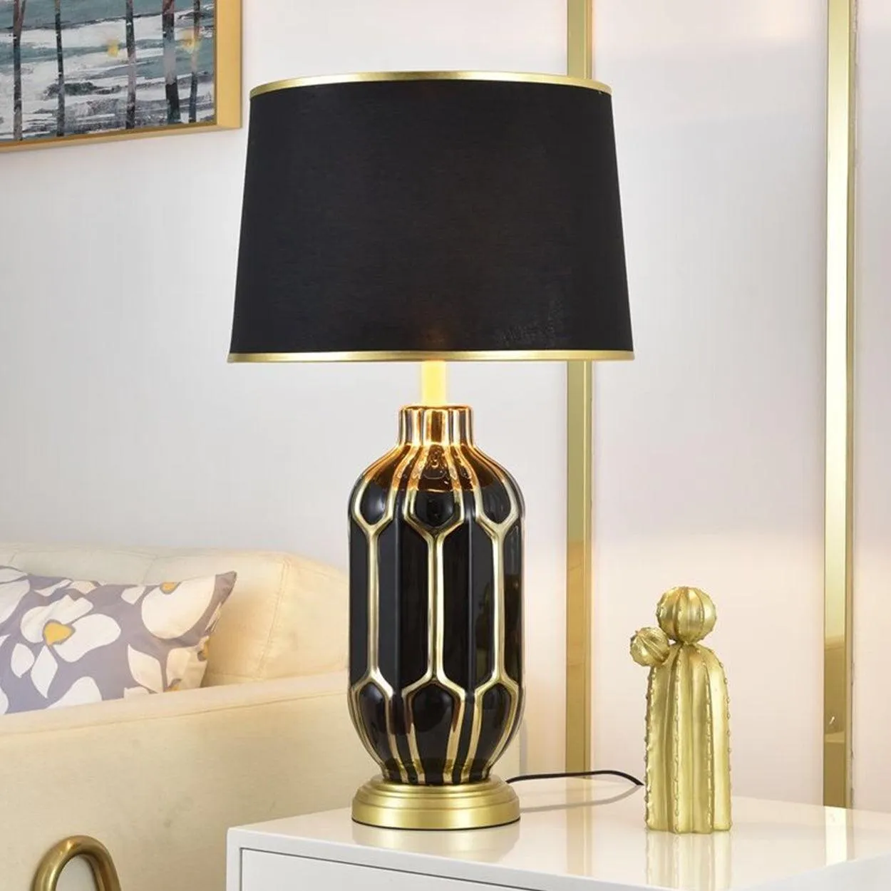 BLEEN CERAMIC TABLE LAMP BEDSIDE LAMP