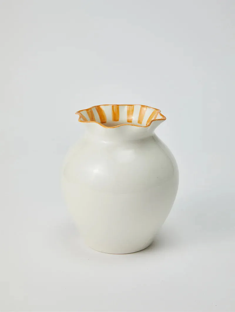 Blossom Squat Mustard Vase