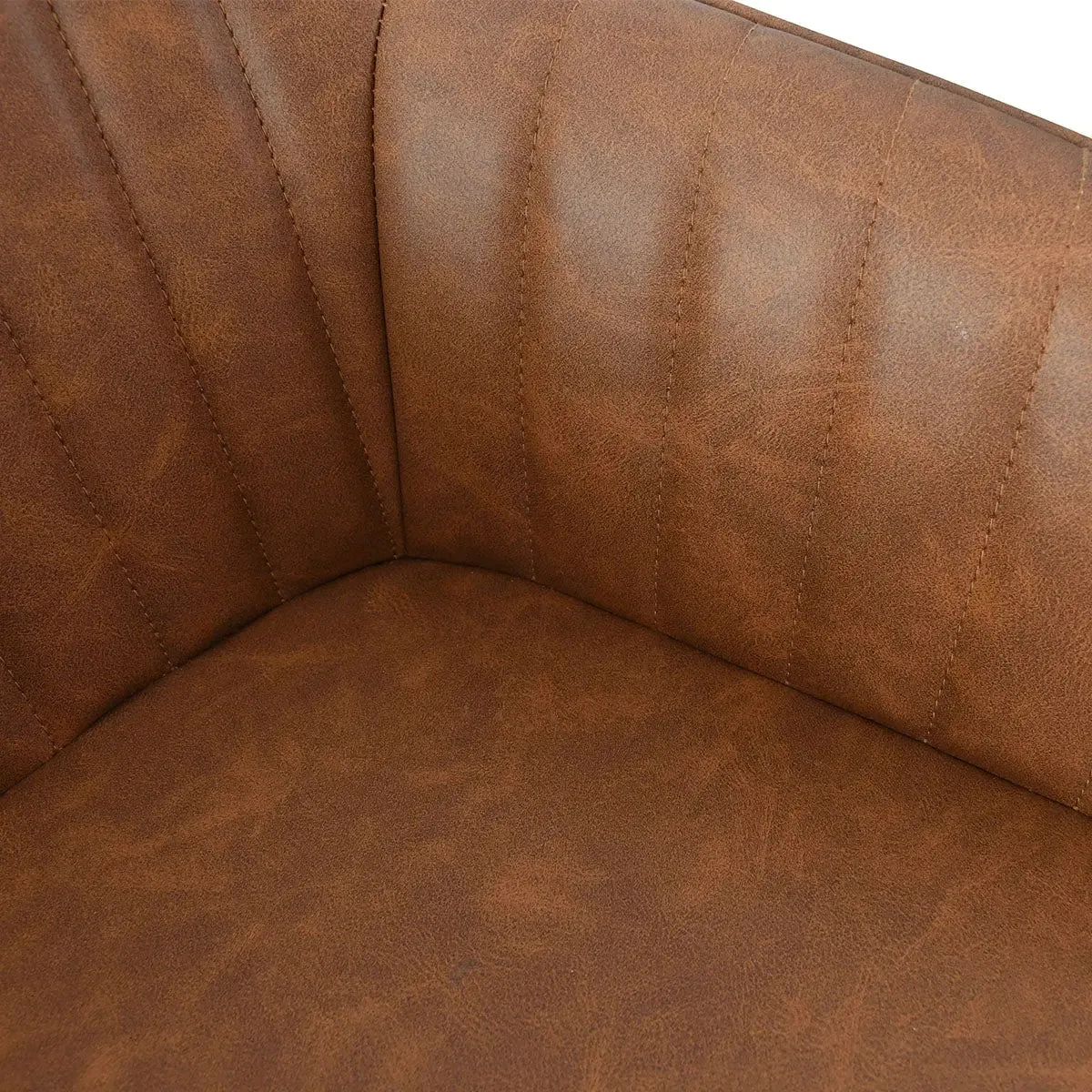 Boston Faux Leather Upholstered Dining Chair with Arms (Set of 2)