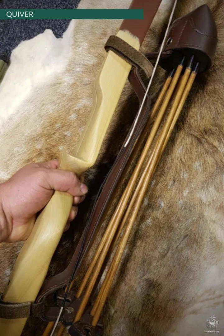 BOWQUIVER, LARGE. LEATHER. FOR BOWS WITH A LARGE RISER. (XT)