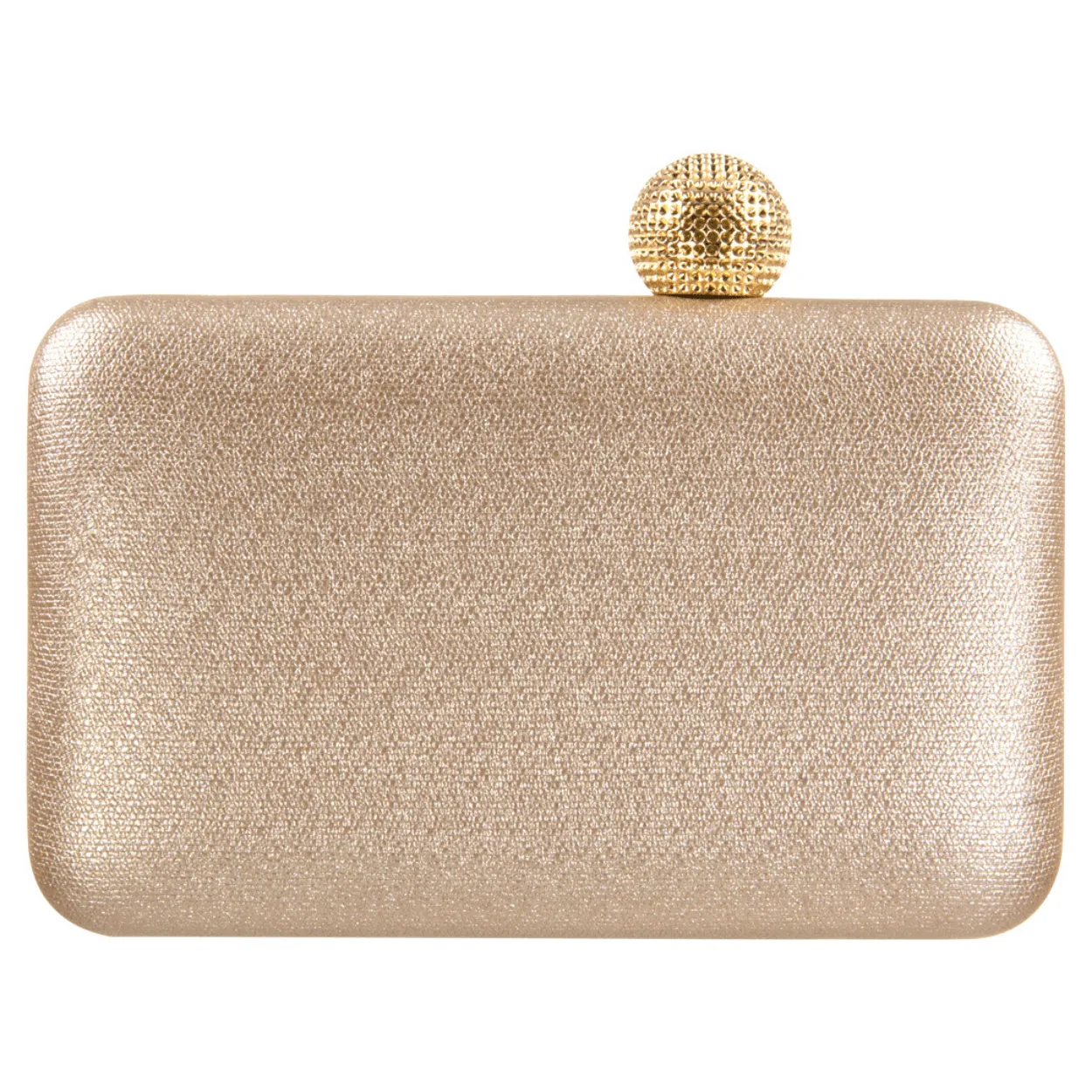 Box Clutch with Ball Clasp