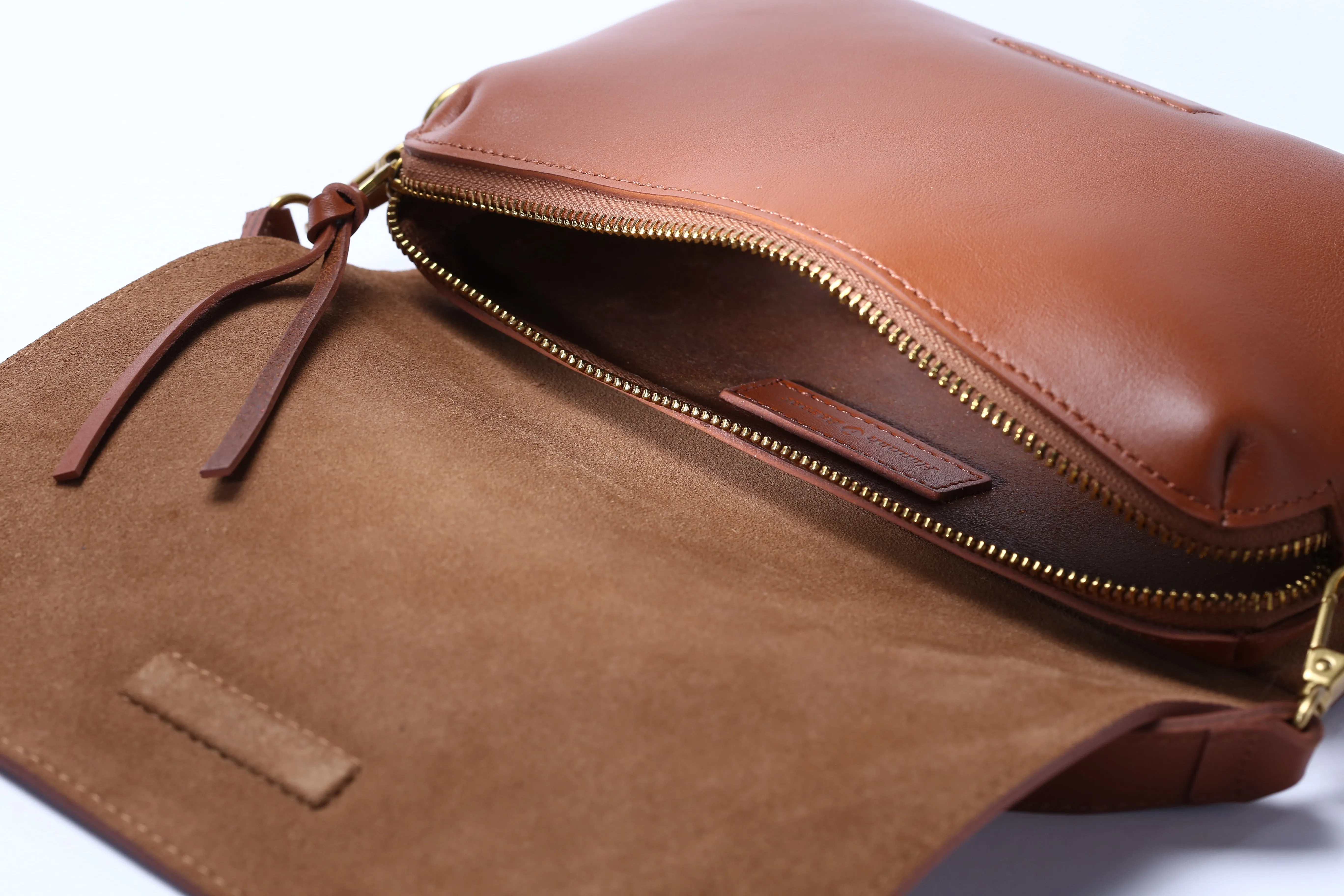 Brown Leather handheld or crossbody bag