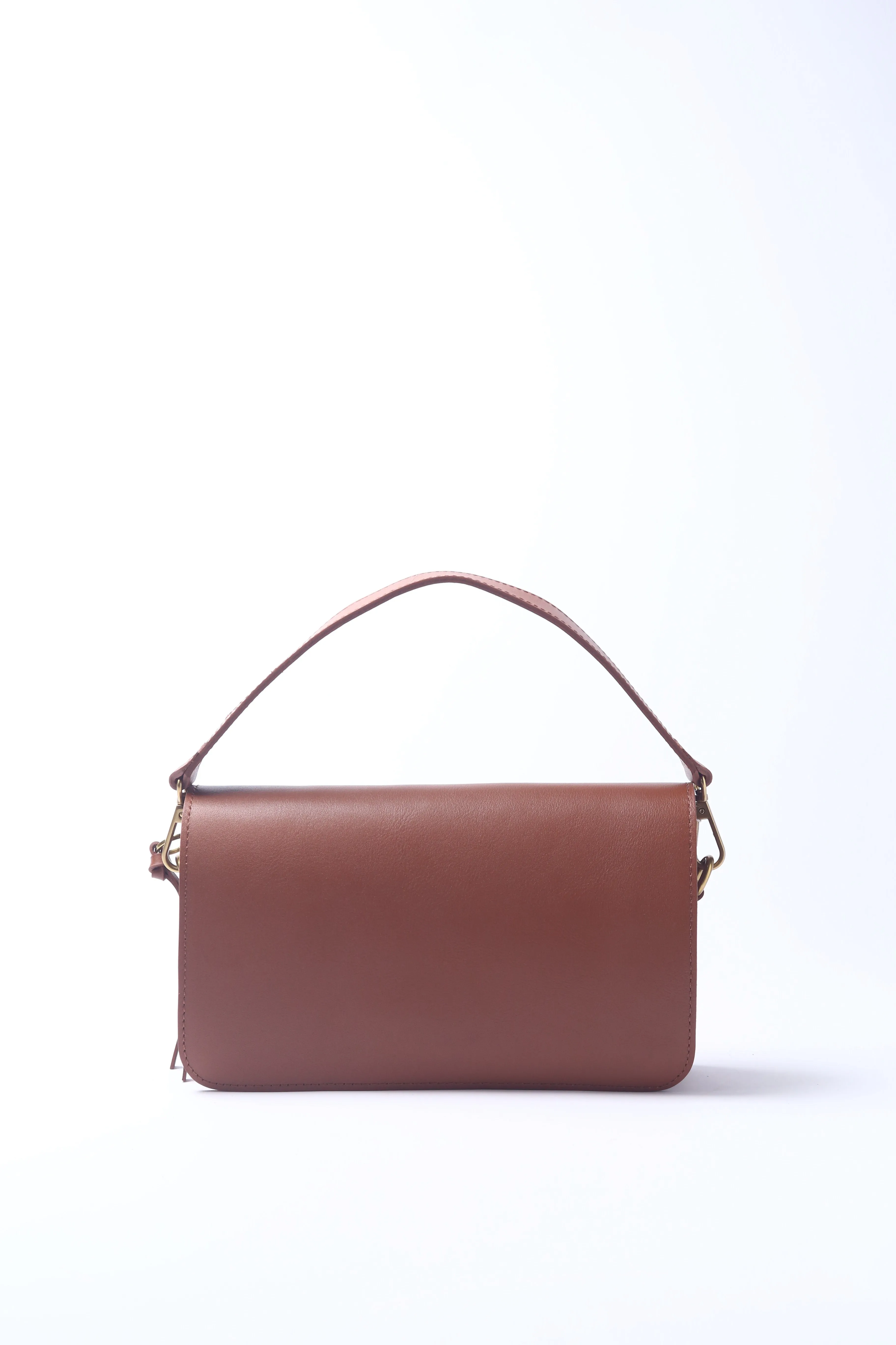 Brown Leather handheld or crossbody bag