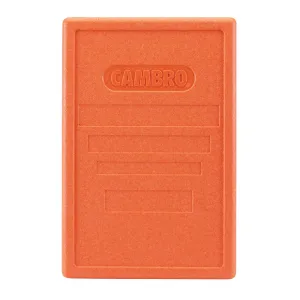 Cambro EPP180LID363 Cam GoBox Insulated Food Pan Carrier Lid, Orange