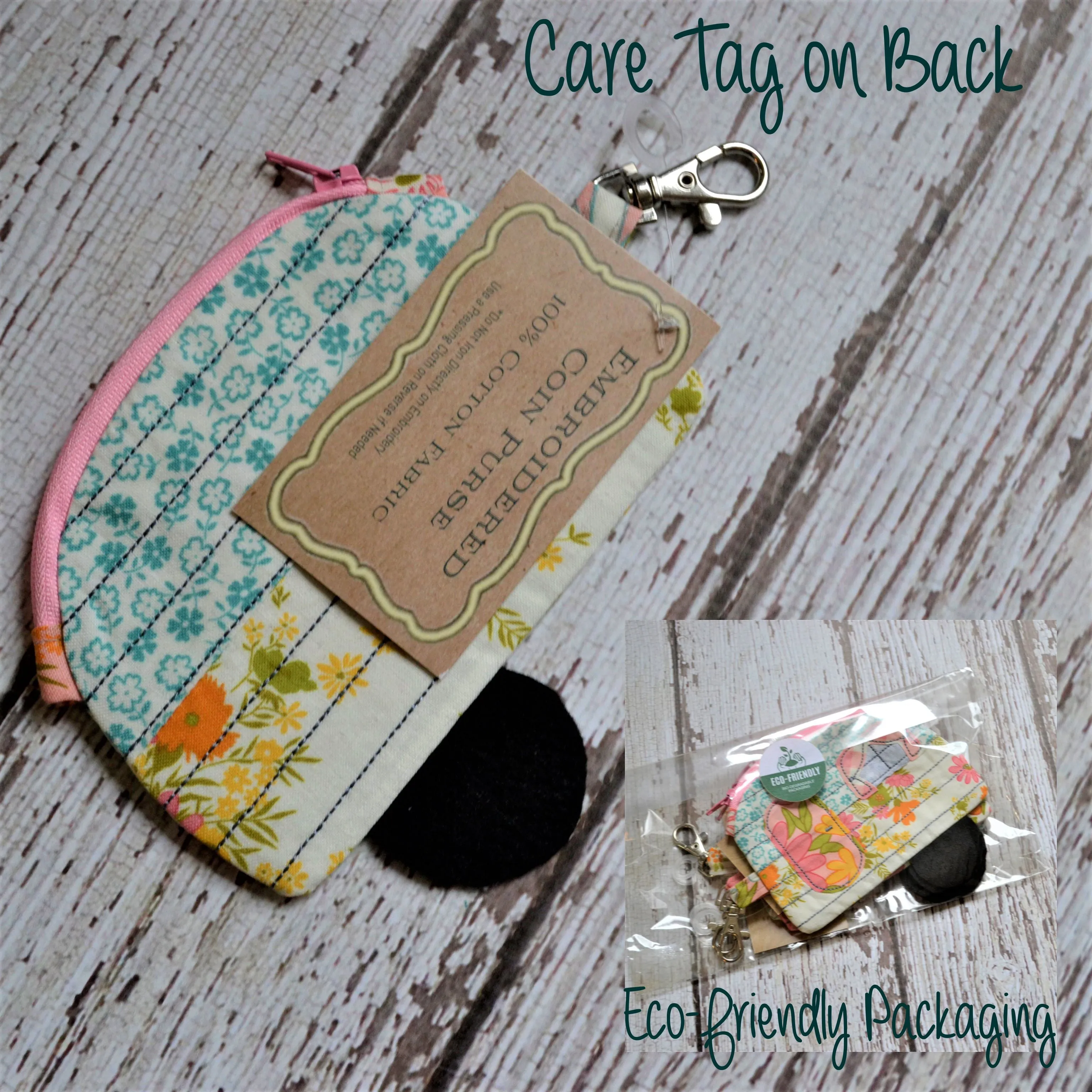 Camper Shaped Coin Purse -Re-Purposed Fabric - Group C - (3)
