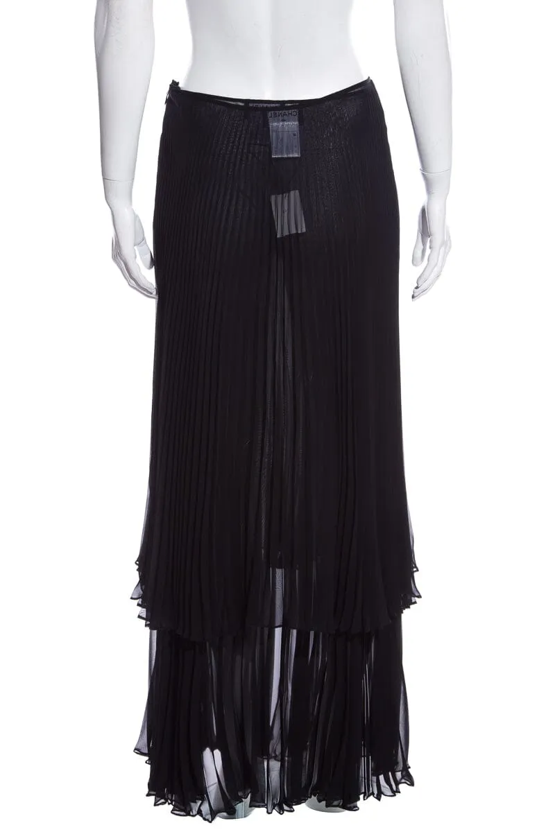 Chanel Cruise '02  Black 2 PC Skirt SZ 40