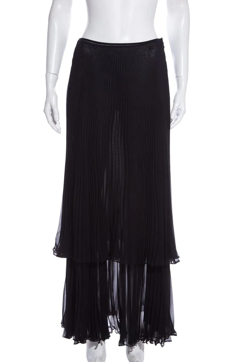 Chanel Cruise '02  Black 2 PC Skirt SZ 40