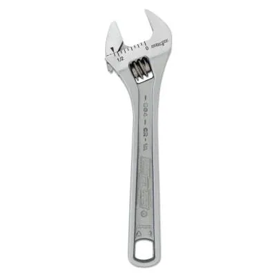 Channellock?? Adjustable Wrench, 4 in Long, .51 in Opening, Chrome, Bulk, 804-BULK