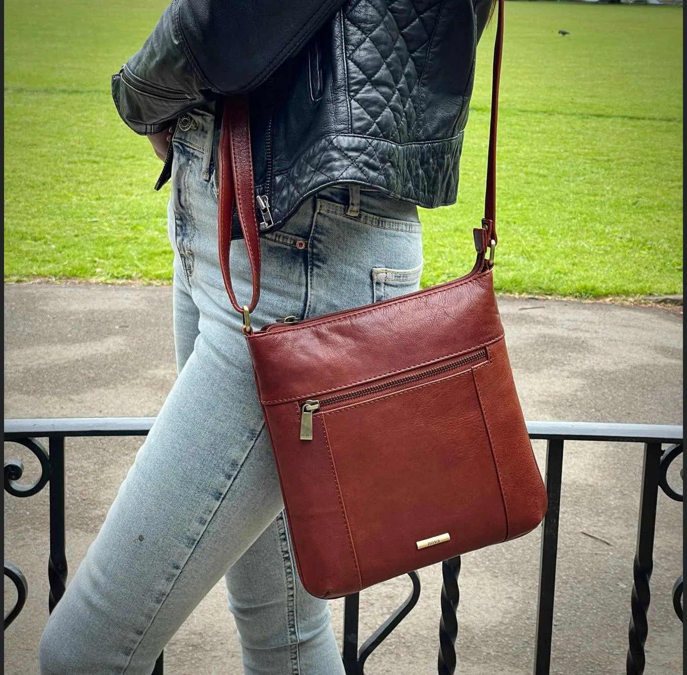 Cognac Goat Leather Handbag