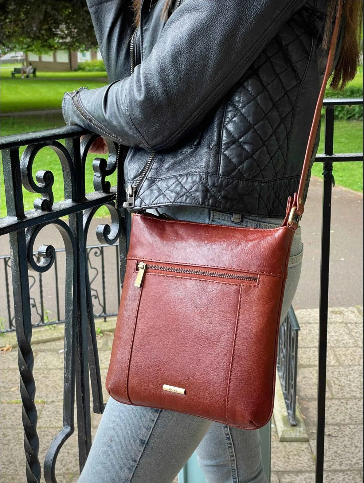 Cognac Goat Leather Handbag