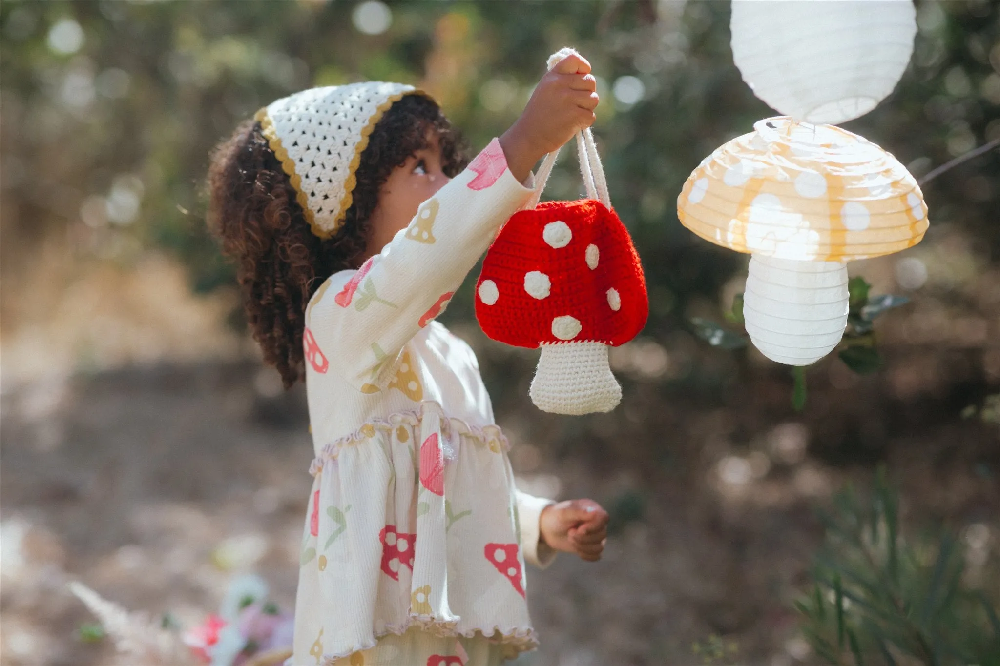 Crochet Mushroom Purse - Red