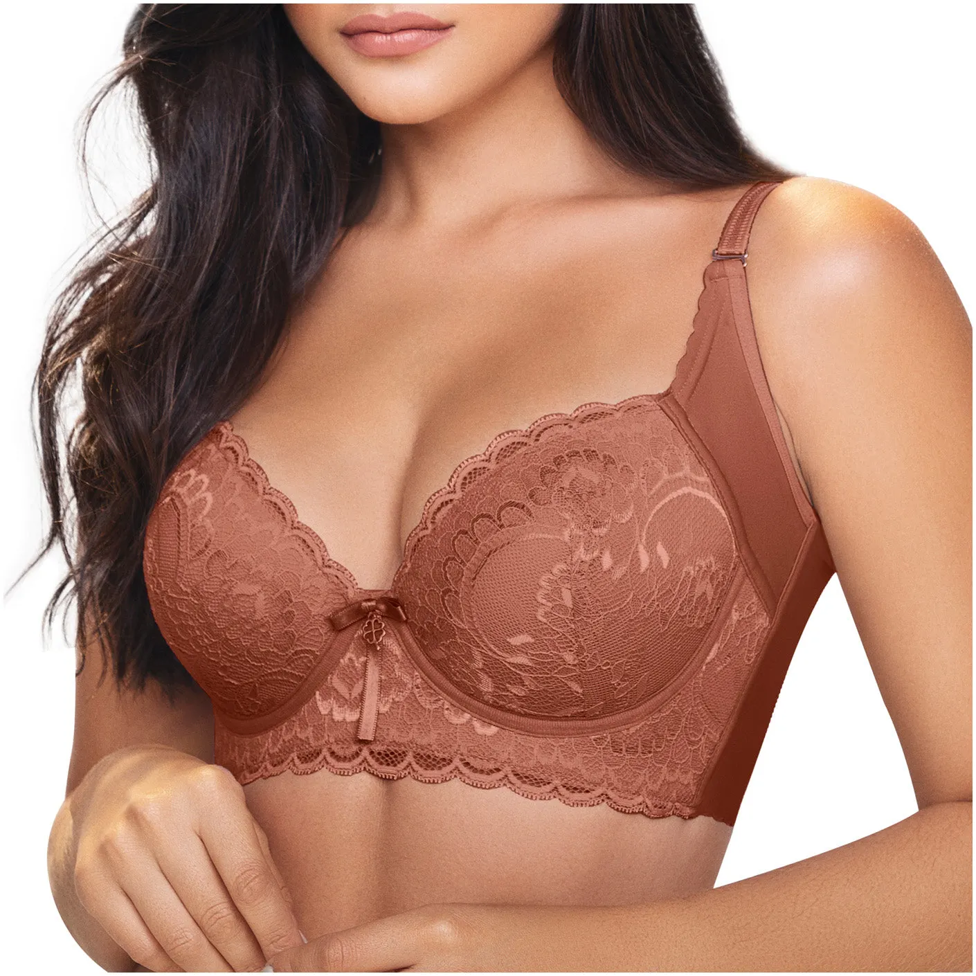 Daily Use Bra Push up Lace for Women with High Back Coverage Sonryse C481