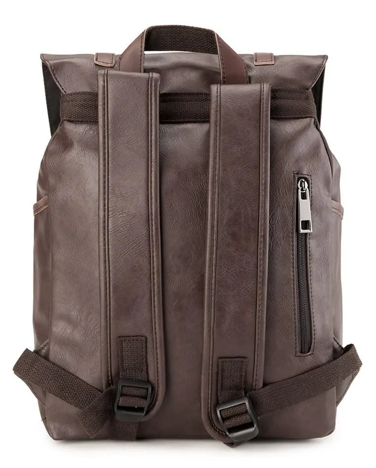Distressed Leather Nomad Backpack - Dark Brown