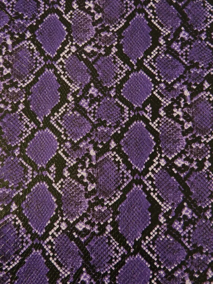 Dreamy Purple / Calico Python Snake Vinyl Fabric