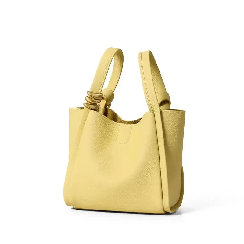 Faux Leather Bucket Crossbody Bag