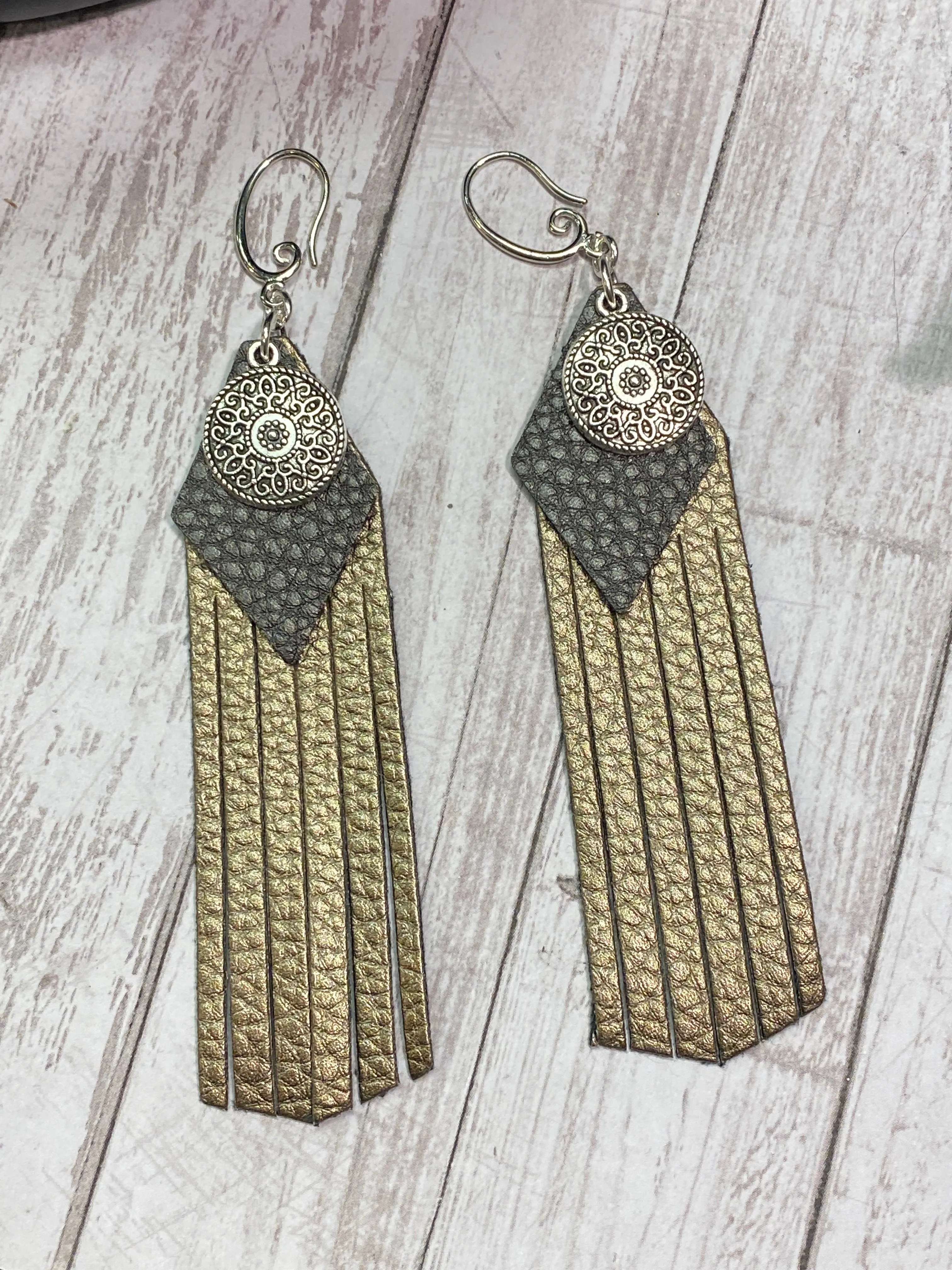 FAUX Leather Tassel Earrings (EA0033)