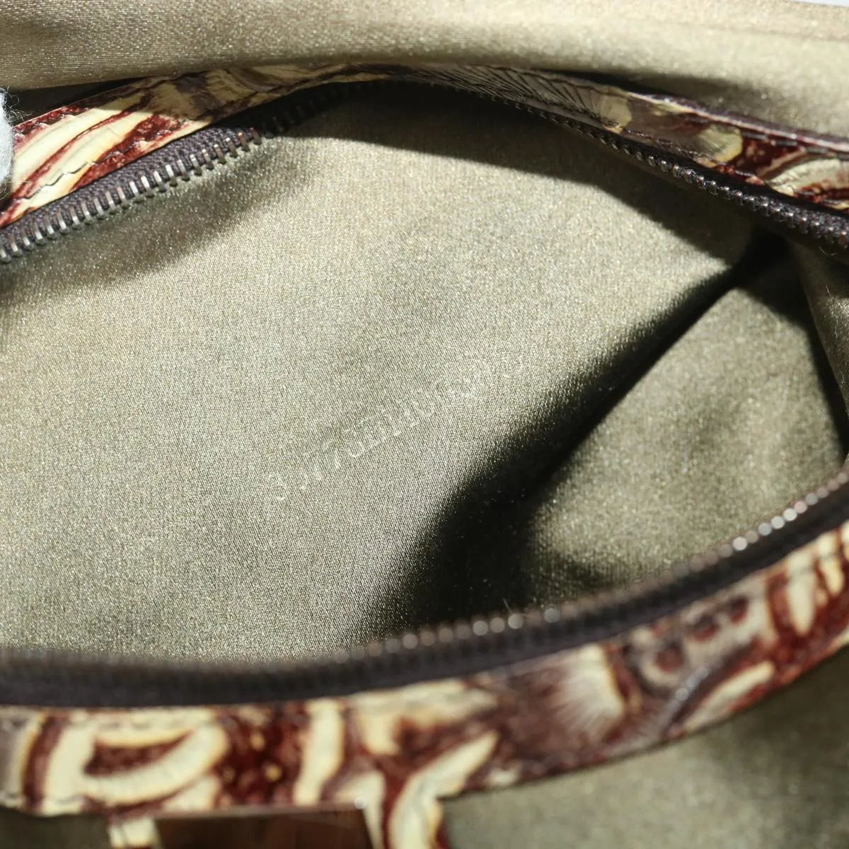FENDI Pattern Tote Bag fur Brown 36778BH005010 Auth 36403
