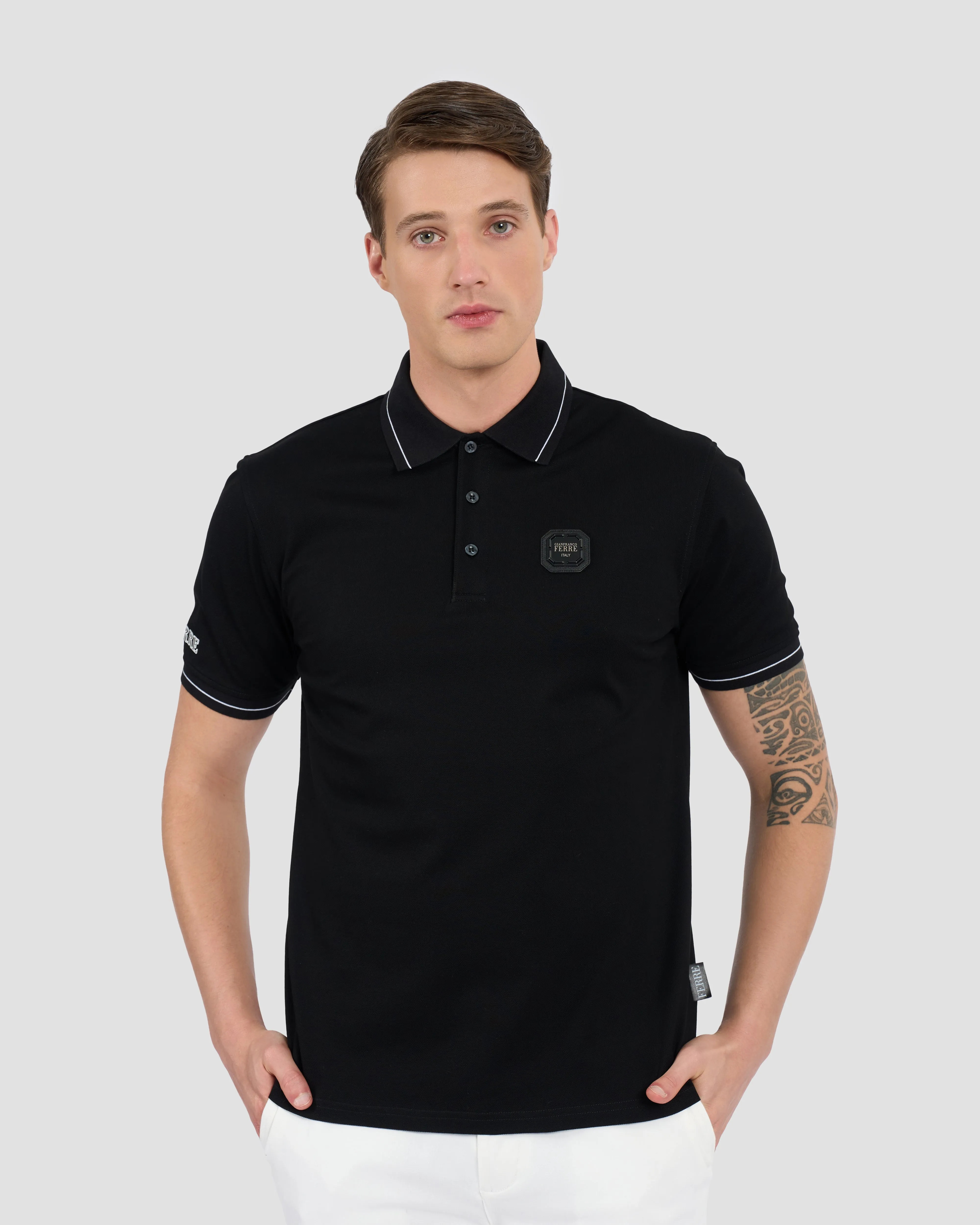Ferré Printed Sleeve Polo Shirt