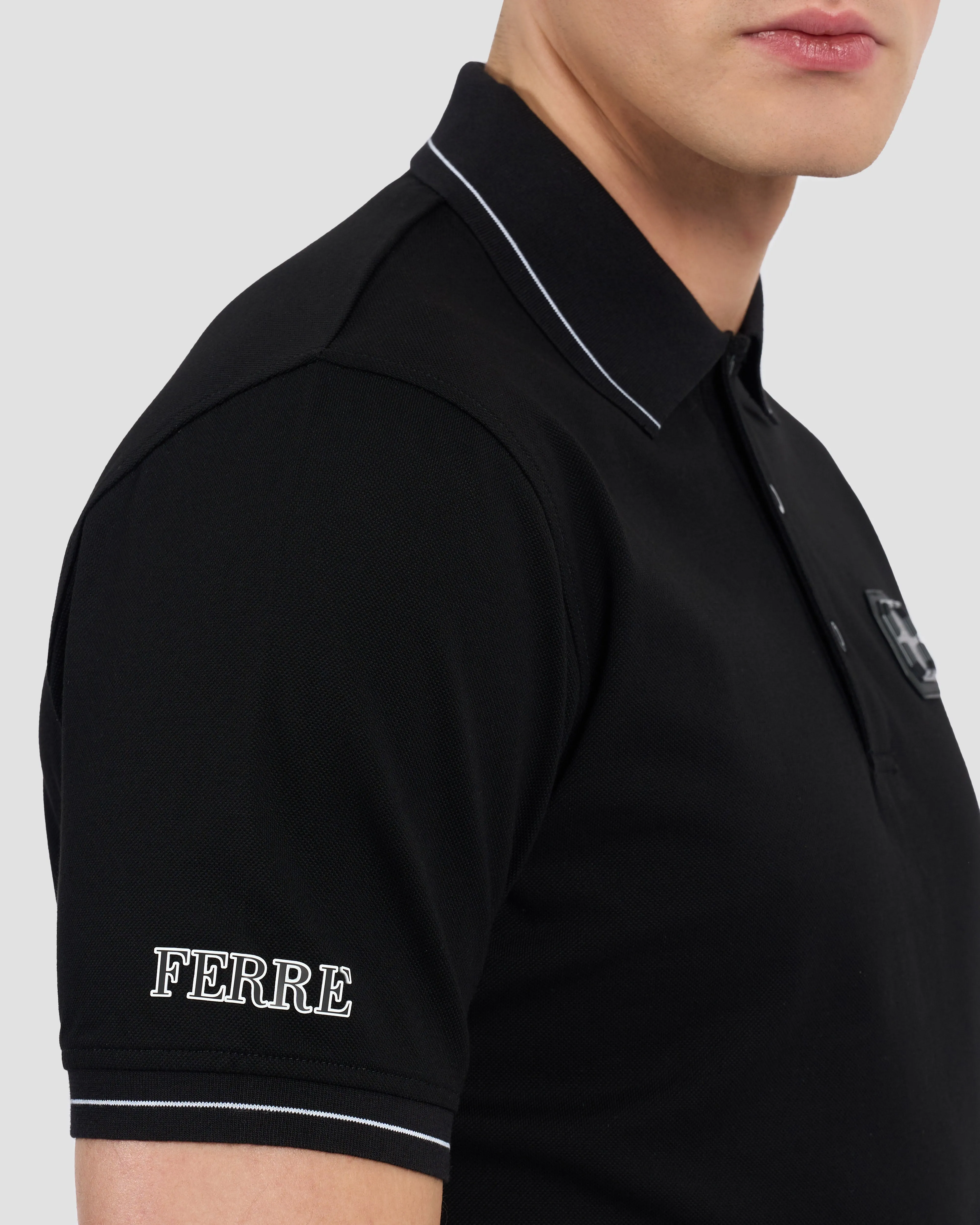 Ferré Printed Sleeve Polo Shirt