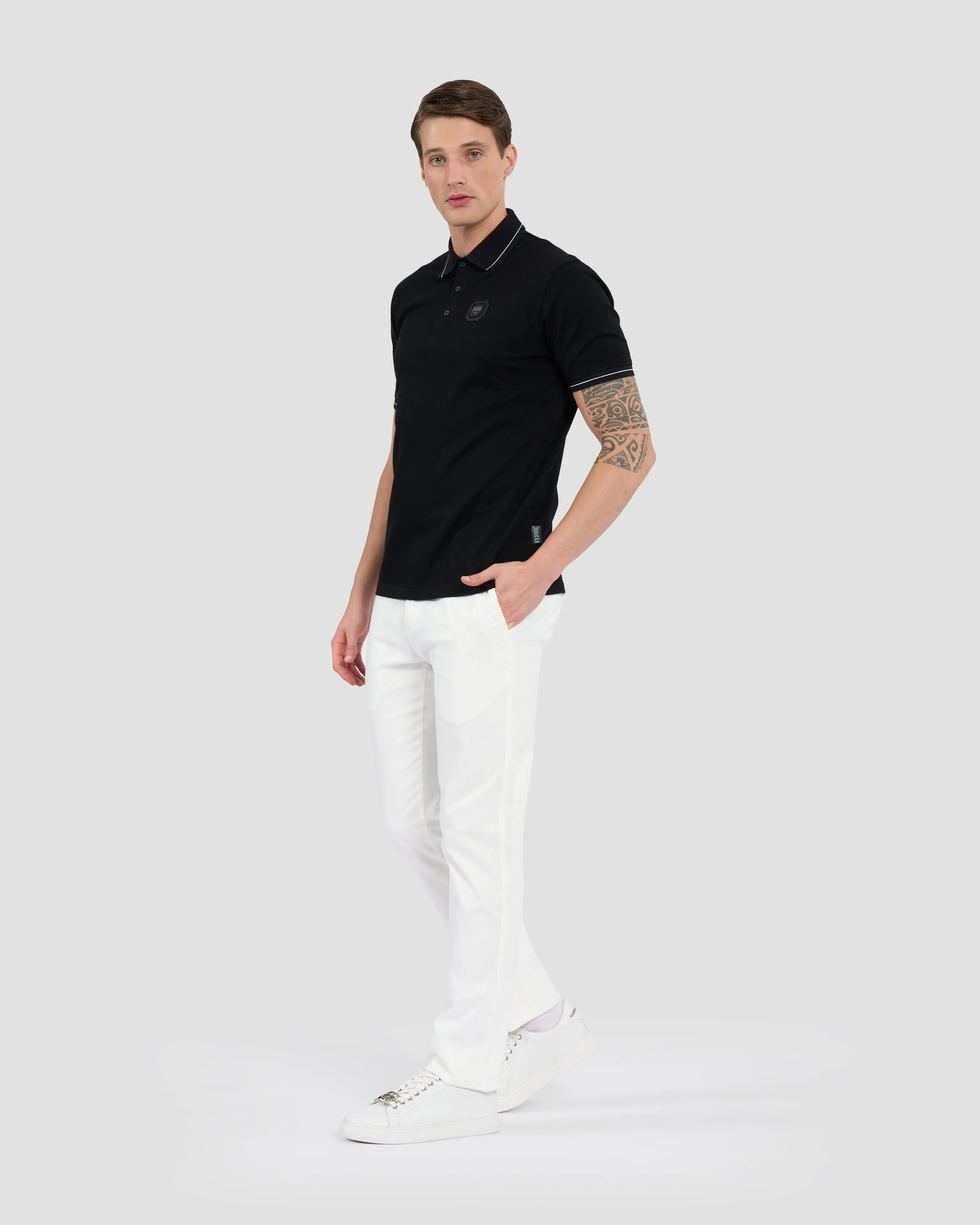 Ferré Printed Sleeve Polo Shirt