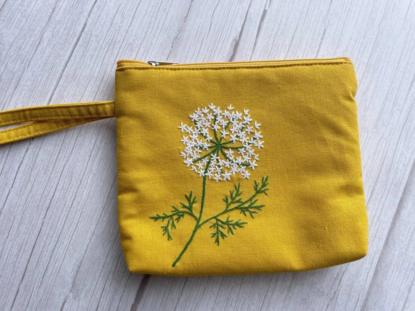 Flower Embroidered Cosmetics Bag, Collection Madeline