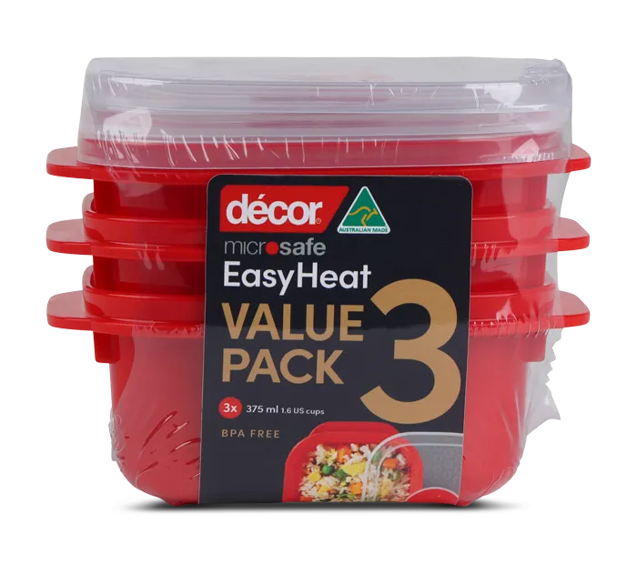 Food Container, Oblong, 375ml, Set