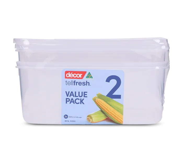 Food Container, Oblong, 3L, Set