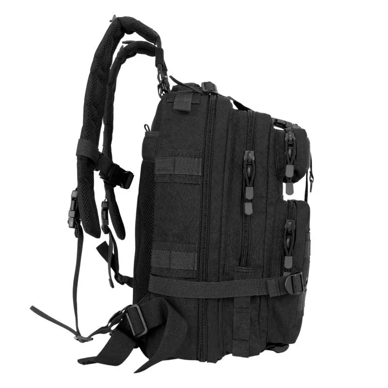 Gorilla Paks™ Small 30L Military Tactical Hydration Backpack (Black) - 2.5L Water Bladder - Assault 3 Day Pack Army Molle Bag Backpacks Rucksack - Hunting, Hiking.