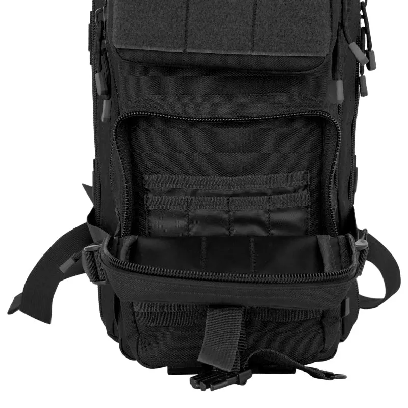 Gorilla Paks™ Small 30L Military Tactical Hydration Backpack (Black) - 2.5L Water Bladder - Assault 3 Day Pack Army Molle Bag Backpacks Rucksack - Hunting, Hiking.