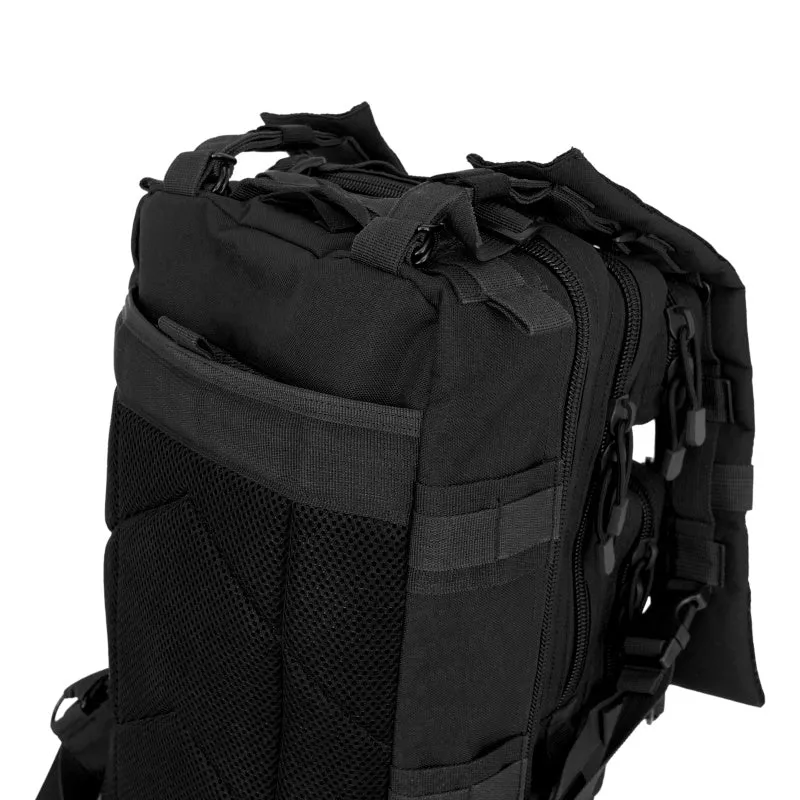 Gorilla Paks™ Small 30L Military Tactical Hydration Backpack (Black) - 2.5L Water Bladder - Assault 3 Day Pack Army Molle Bag Backpacks Rucksack - Hunting, Hiking.