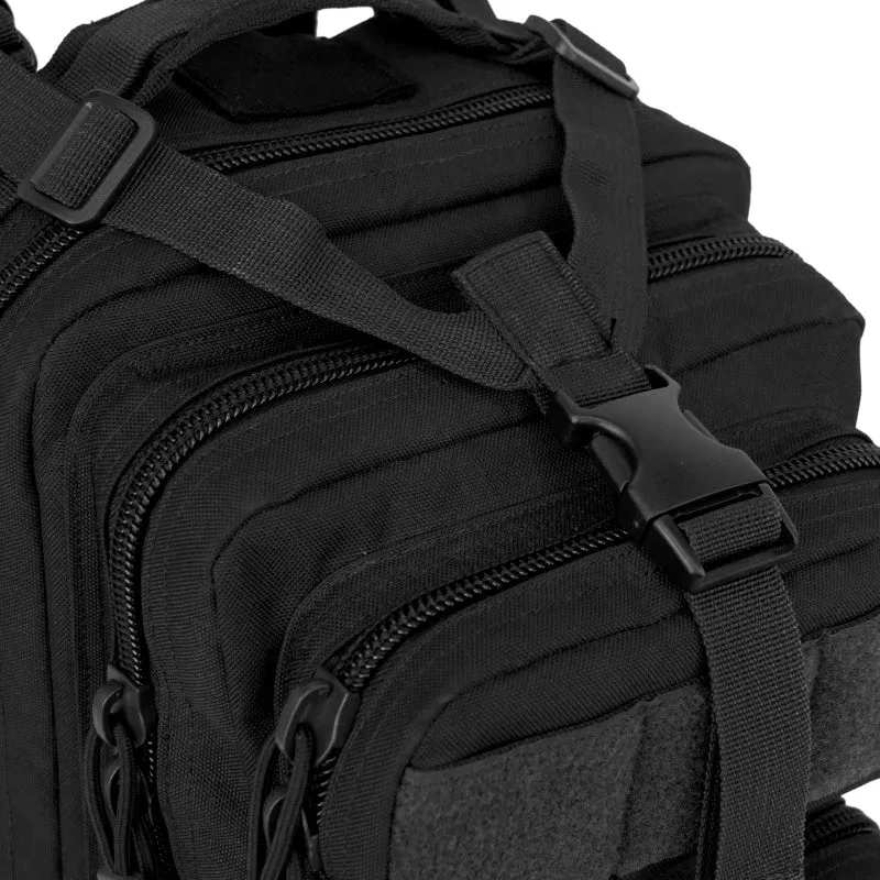 Gorilla Paks™ Small 30L Military Tactical Hydration Backpack (Black) - 2.5L Water Bladder - Assault 3 Day Pack Army Molle Bag Backpacks Rucksack - Hunting, Hiking.